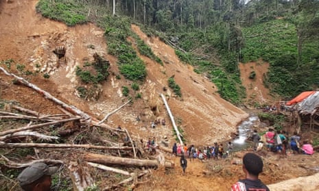 The landslide at Saki village in Central Province PNG in which 12 people are believed to have been killed
