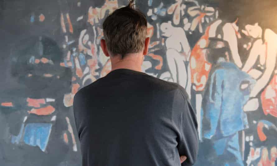Hard looking … Adrian Searle looks at a painting in The Room for London, Southbank, London in 2012.