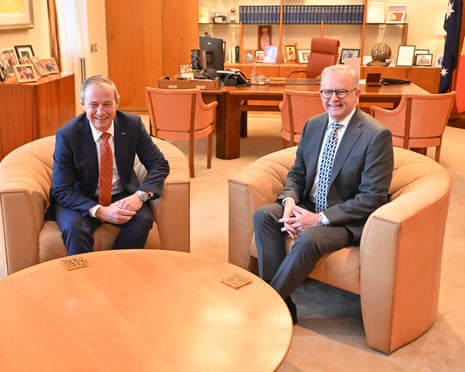 All smiles from the PM and WA premier ahead of a virtual national cabinet meeting.
