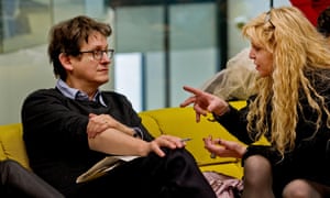 February 2010: Rusbridger and Courtney Love in the Guardian’s morning confrence