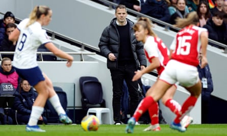 Vilahamn watching on from the sidelines during Tottenham’s 1-0 win against Arsenal in December