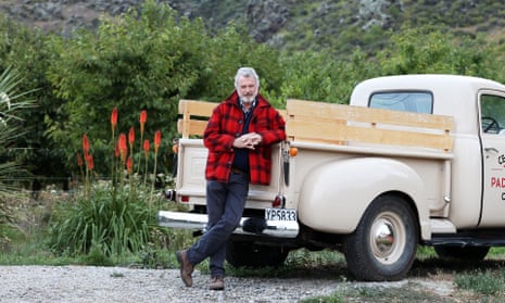 Sam Neill at his home and vineyard, Two Paddocks in Alexandra, New Zealand