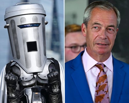 Count Binface and Nigel Farage.