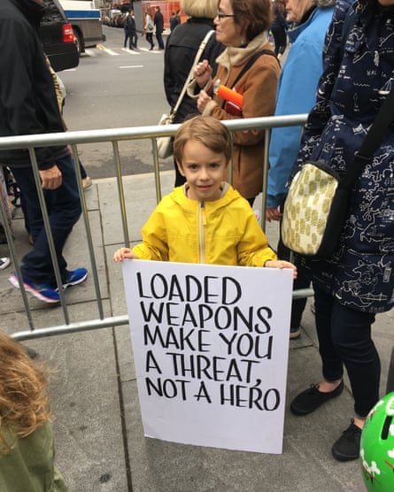 A young protester