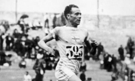 Paavo Nurmi in action at the Paris Olympic Games, 1924.