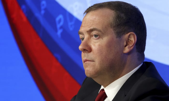 Russian security council deputy chair and the head of the United Russia party, Dmitry Medvedev.