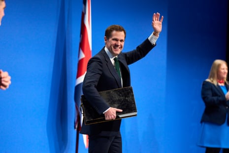 Robert Jenrick after giving his speech to the Tory conference.