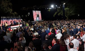 Trump himself delivered his speech in front of an audience of around 1,500 officials and supporters at the White House, sitting packed together, few wearing masks.