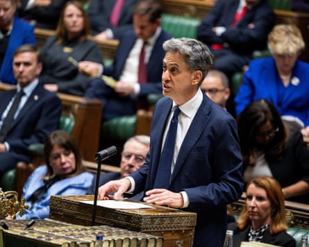 Miliband speaks at the House of Commons