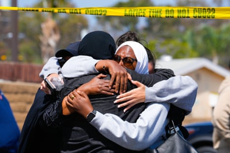 Islamic Center of San Diego building exterior with community members gathered