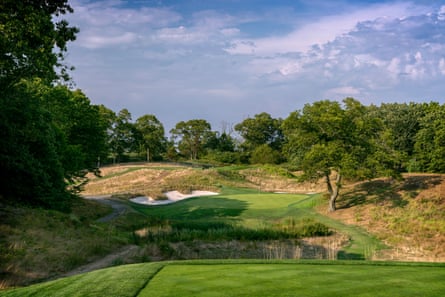 A view of the eighth hole at Bethpage Black, the host of the 2025 Ryder Cup.