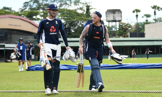Repentant Alex Hales determined to grab ‘chance to right the wrongs’ | England cricket team 5 Alex Hales chats to Ben Stokes after a net session in Sri Lanka in 2018