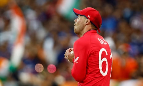 Phil Salt of England takes a catch to dismiss Suryakumar Yadav of India off the bowling of Adil Rashid.