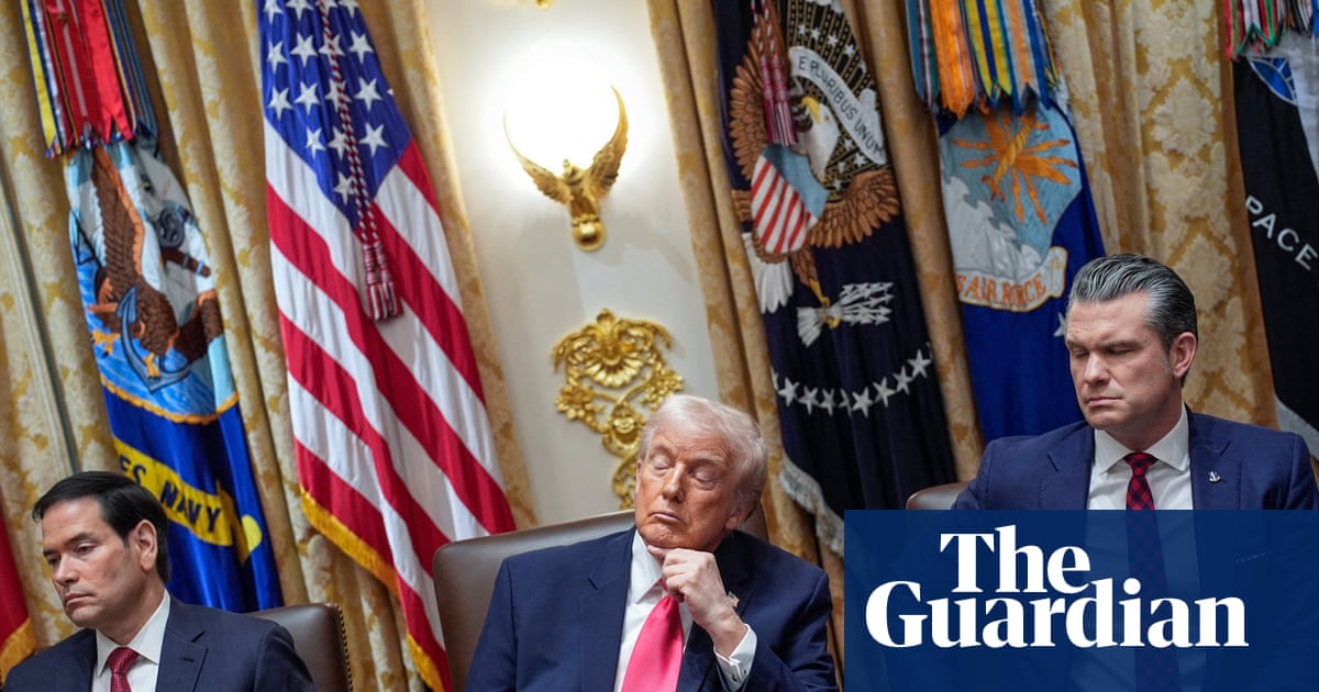 Trump treats cabinet to stream of vitriol and untruths – but only when he’s awake