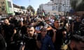 A funeral ceremony in Jenin for Palestinians killed by Israeli forces in the West Bank.