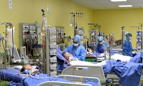 Covid-19 patients at San Raffaele hospital in March.