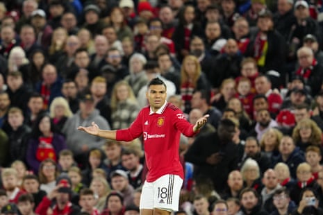 Manchester United v Sheriff: Europa League – live | Europa League 7 Manchester United's Casemiro gestures.