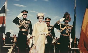 Queen Elizabeth II and Prince Philip with Emperor Haile Selassie I, 1965. 