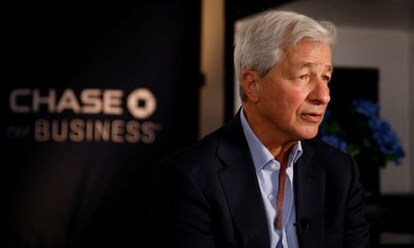 Jamie Dimon, CEO of JPMorgan Chase &amp; Co, at an interview in Miami, Florida.