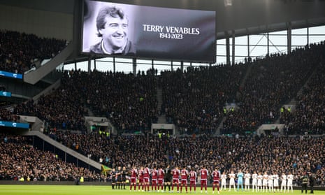Tributes are paid to Terry Venables before Tottenham and Aston Villa's match in north London on Sunday afternoon