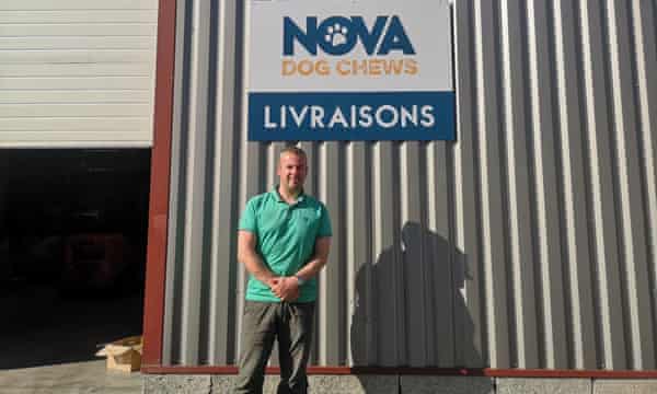 Scottish pet food business owner Antoon Murphy at his post-Brexit premises near Chambéry in France