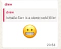 a friend notes his error