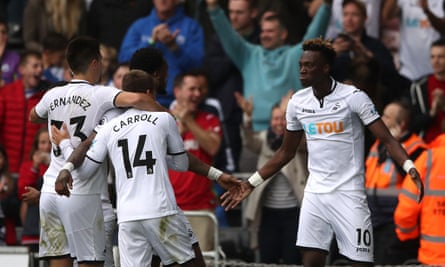 Tammy Abraham (right) has earned his first senior call-up after impressing on loan at Swansea this season.