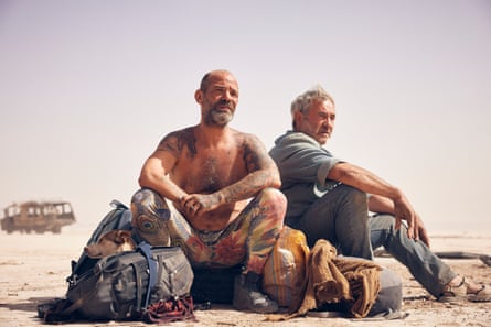 Sergi López (right) as a desperate father in Sirāt, directed by Óliver Laxe.