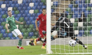 Norway’s Mohamed Elyounoussi scores early against Northern Ireland.