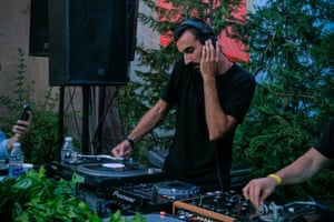 No income ... Ralph Nasar DJing earlier this year.