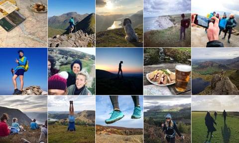 Instagram images from the Lake District, Peak District and Cornwall in England, the Scottish Highlands and Upper Normandy in France.