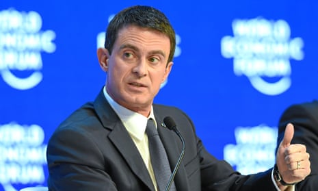 Manuel Valls, the French prime minister, speaking at the World Economic Forum in Davos.