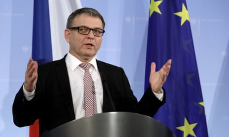 L​​ubomír Zaorálek, the Czech foreign minister, during a press conference in January