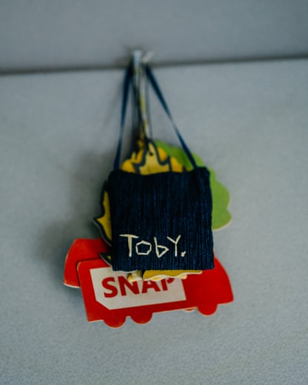 The ashes of Rob Piper’s chihuahua, Toby, hang in his cab