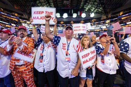 Attendees cheer as Trump speaks in Dallas.