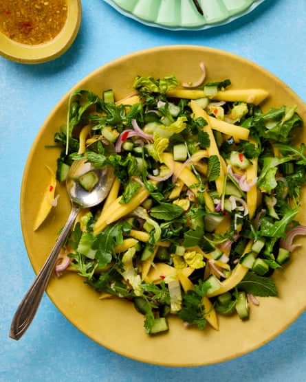 Thomasina Miers’ mango cucumber and mint salad.