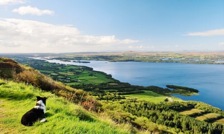 Lower Lough Erne from the top of the Cliffs of Magho.