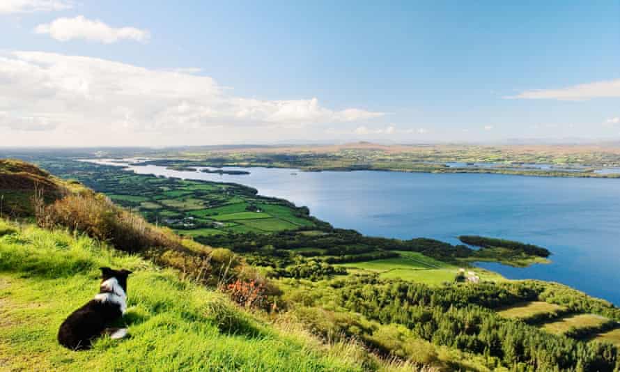 Lower Lough Erne from the top of the Cliffs of Magho.