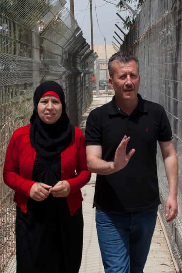 Bassem Tamimi and his wife, Nariman, arrive at an Israeli military court in 2012 where he was sentenced to 13 months’ jail for urging youths to throw rocks at soldiers.