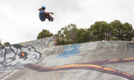 Albany skater Austin ‘Aussie’ Taylor gets some air.