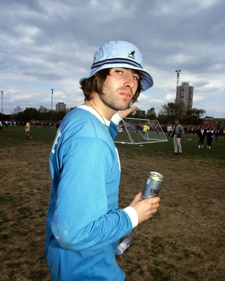 Bright young thing … Liam Gallagher in 1996 at a celebrity football match in east London.