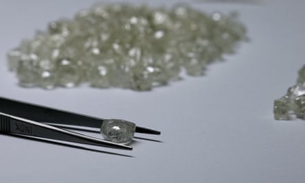 A pile of diamonds