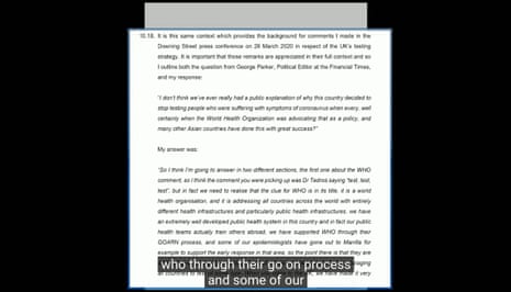 Extract from Harries’ witness statement