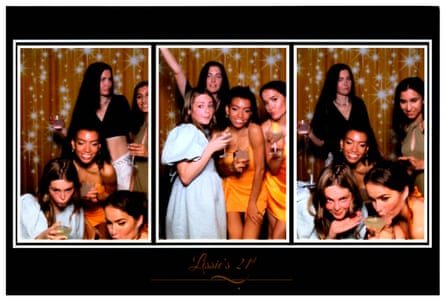 Emma Loffhagen (centre), and her university friends.