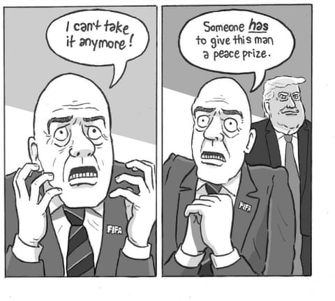 David Squires on … Fifa’s peace prize and Donald Trump’s eligibility, panel 8