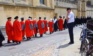 The University of Oxford Encaenia procession (for the distribution of honorary degrees).