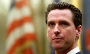 Gavin Newsom, the current California lieutenant governor and former mayor of San Francisco, has put the consequences of automation at the center of his campaign.