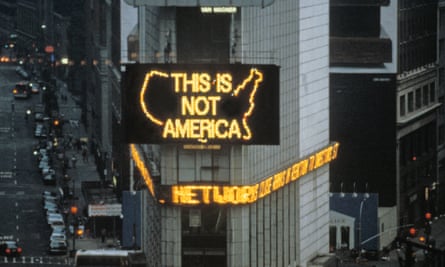 A Logo for America, 1987/2014, in Times Square, New York.