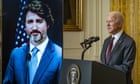 Justin Trudeau says US leadership has been 'sorely missed' during first meeting with Biden