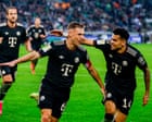 European football: Bayern’s lucky 13 as Kimmich breaks down 10-man Gladbach